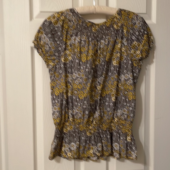 Izod 100% Cotton Cap Sleeve Peasant Style Top - Picture 4 of 10
